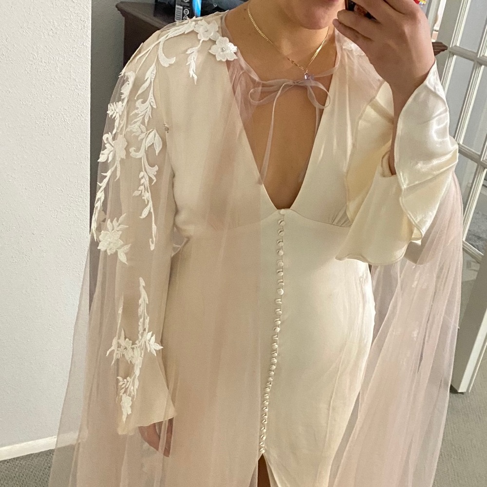 Ange etoiles bonita bridal wedding cape - Picture 2 of 4